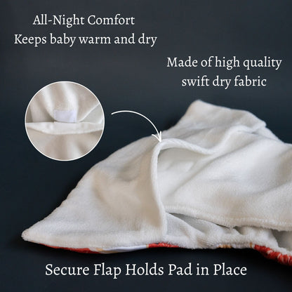 Tinycare Premium Peachy Pink All-Night Cloth Diaper