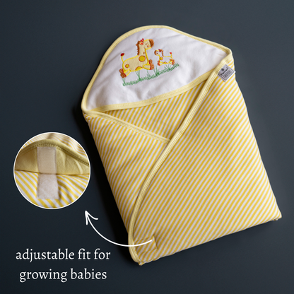 Tinycare Warm Striped Printed Baby Wrapper