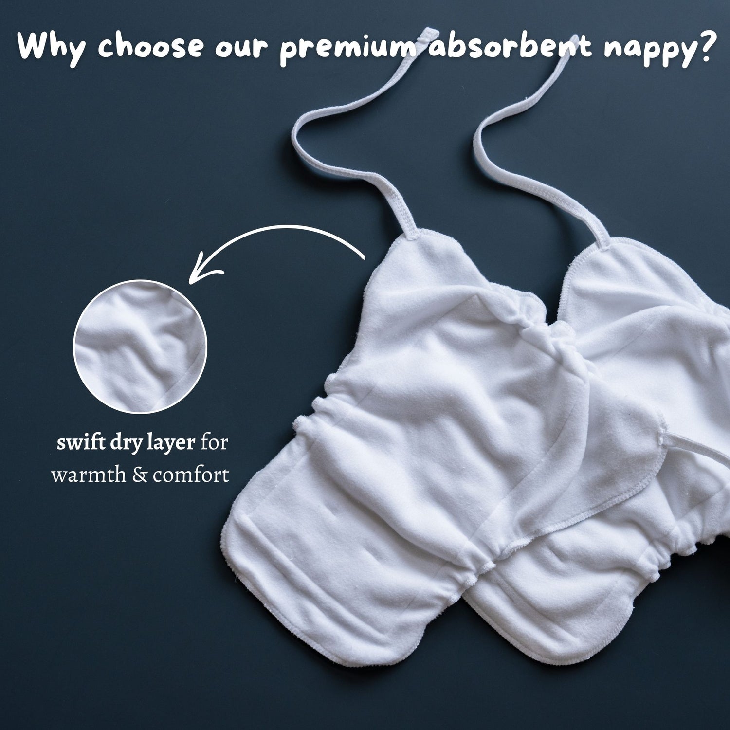 Tinycare Premium High Absorbent swift dry Muslin Nappy (Pack of 3)