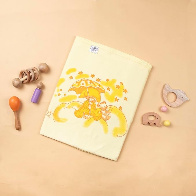 Soft and comfy double terry cloth printed baby towel