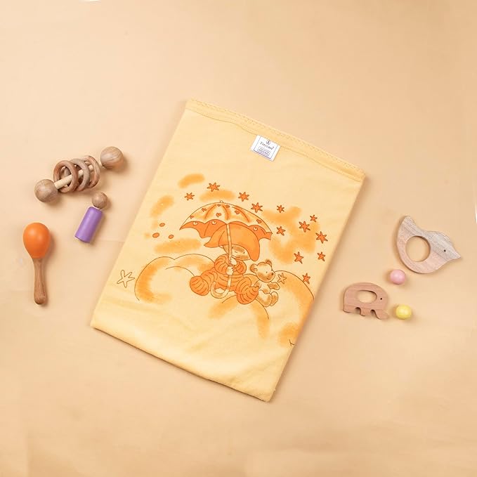 Soft and comfy double terry cloth printed baby towel