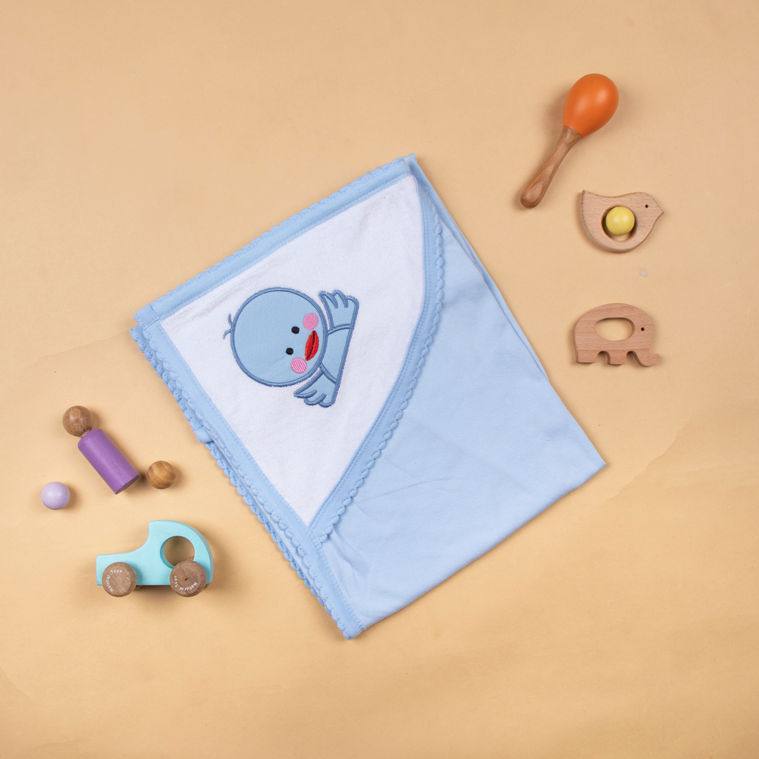 Warm & cozy terry hooded towel