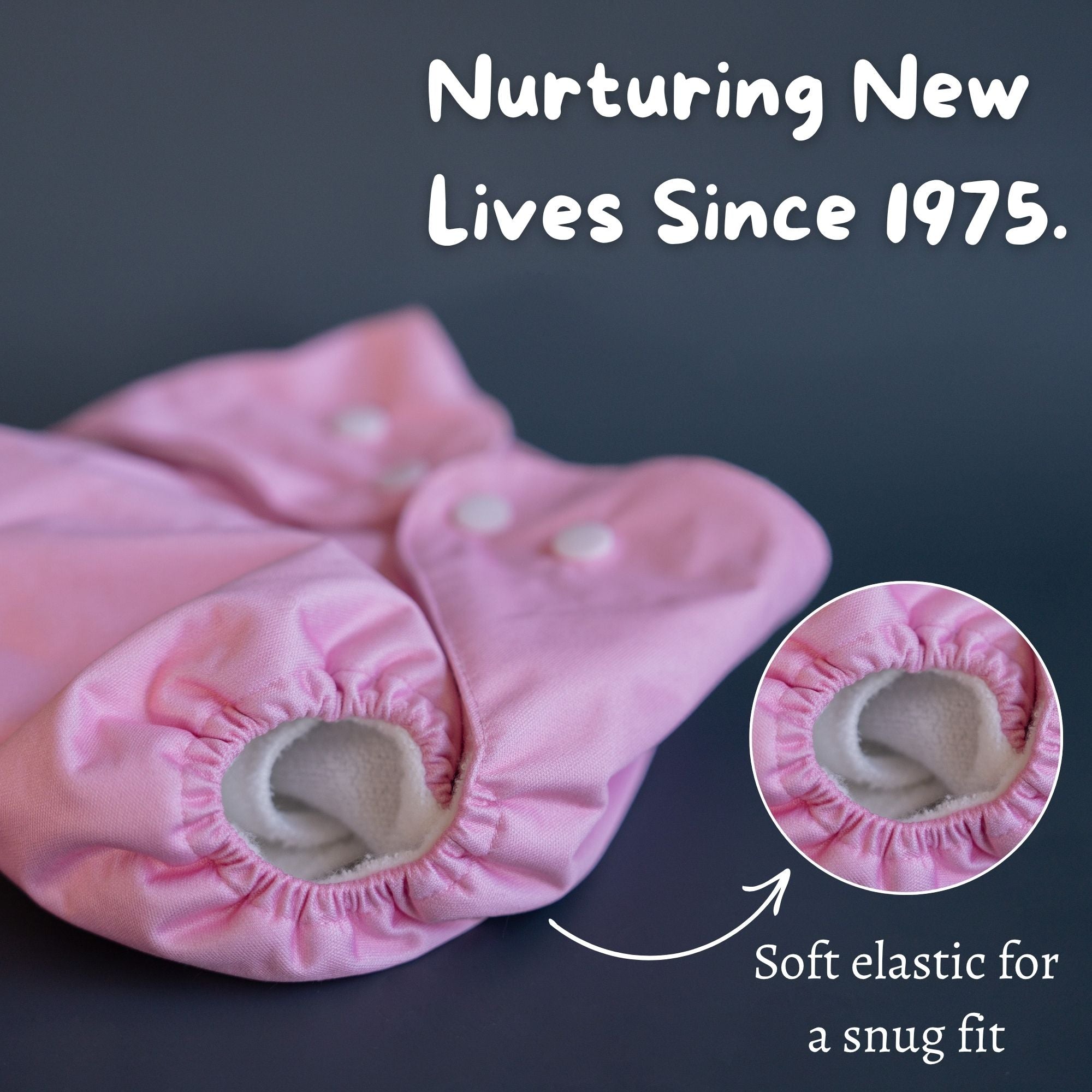 Tinycare Premium Peachy Pink All-Night Cloth Diaper