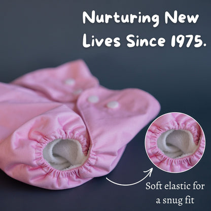 Tinycare Premium Peachy Pink All-Night Cloth Diaper