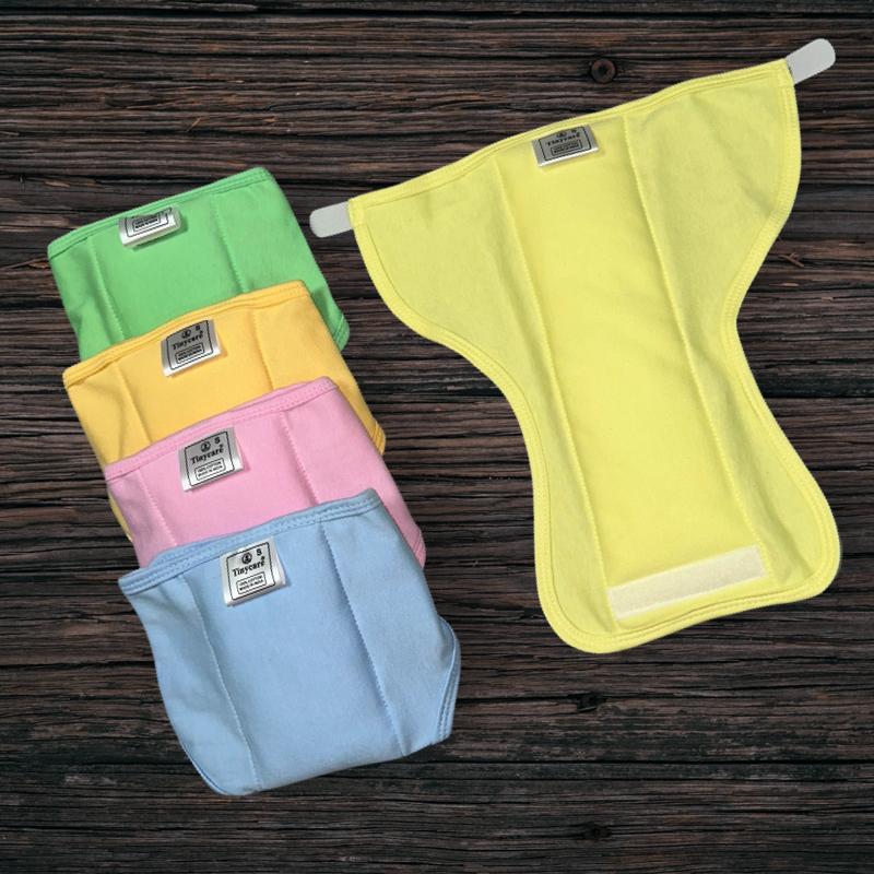 Tinycare Interlock Solid Color Padded Nappy - Pack of 5