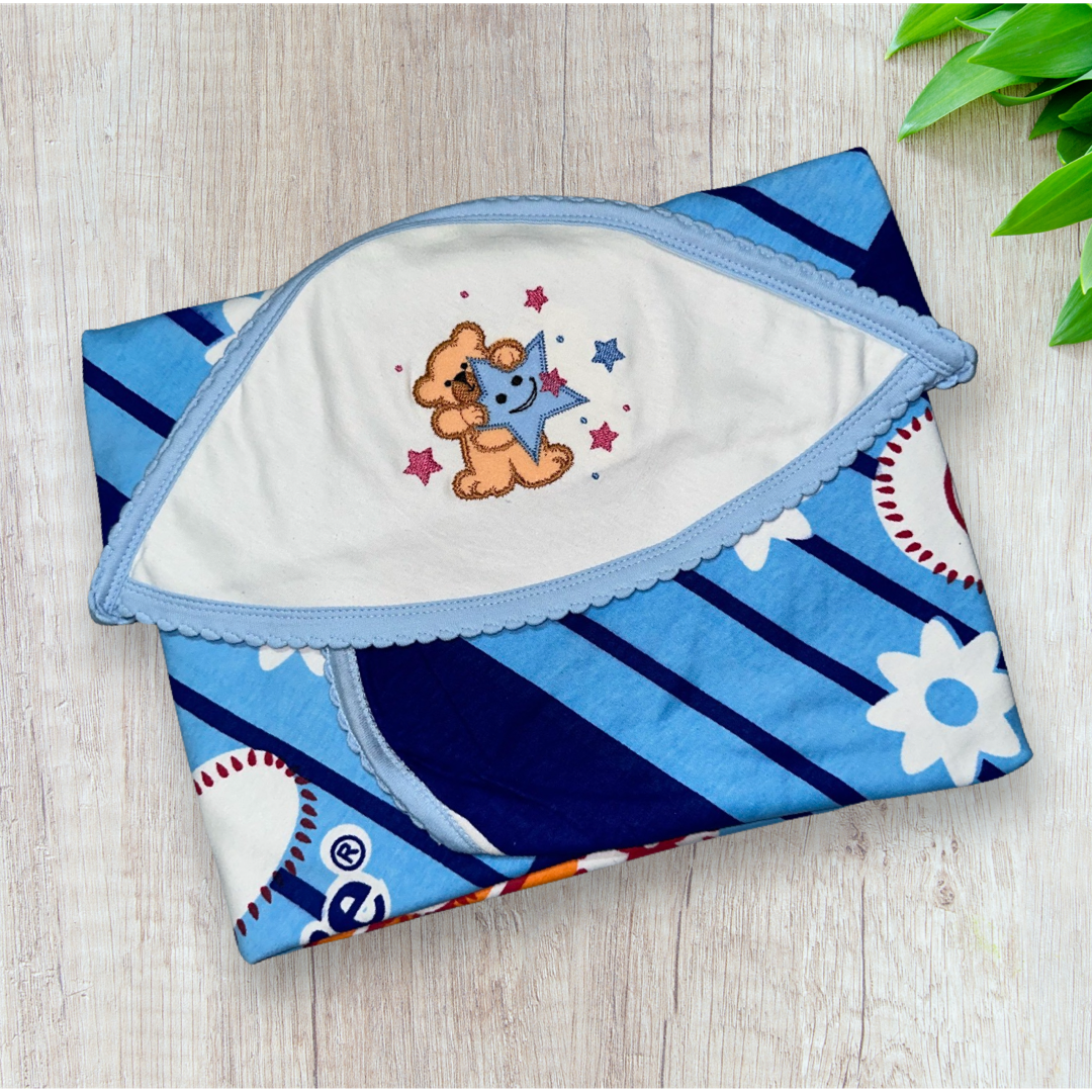 Soft cotton teddy print towel