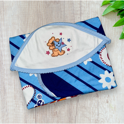 Soft cotton teddy print towel