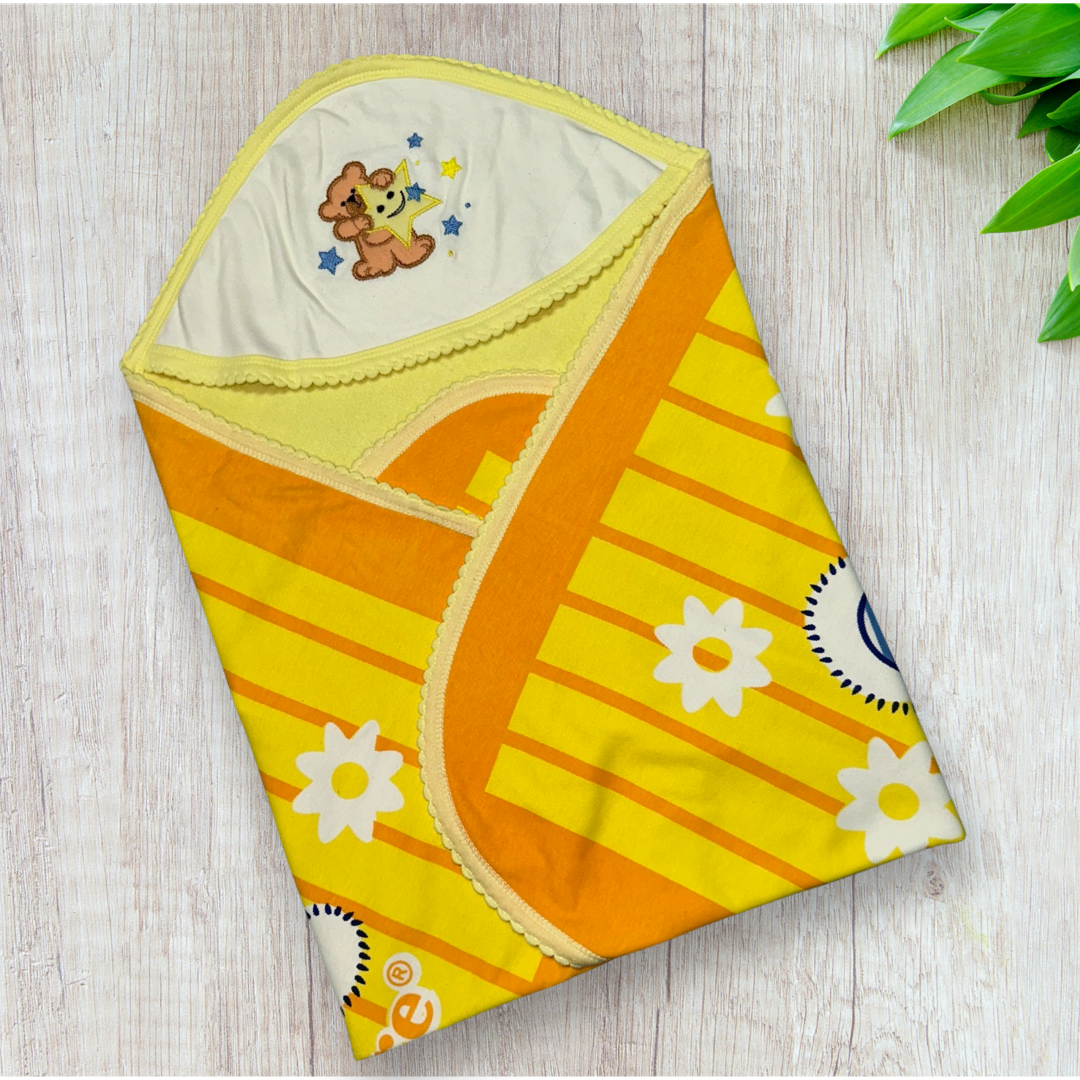 Soft cotton teddy print towel