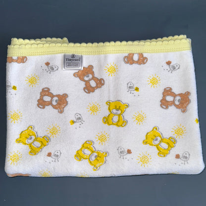 Baby Towel (Double layer Terry)white printed
