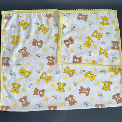 Baby Towel (Double layer Terry)white printed