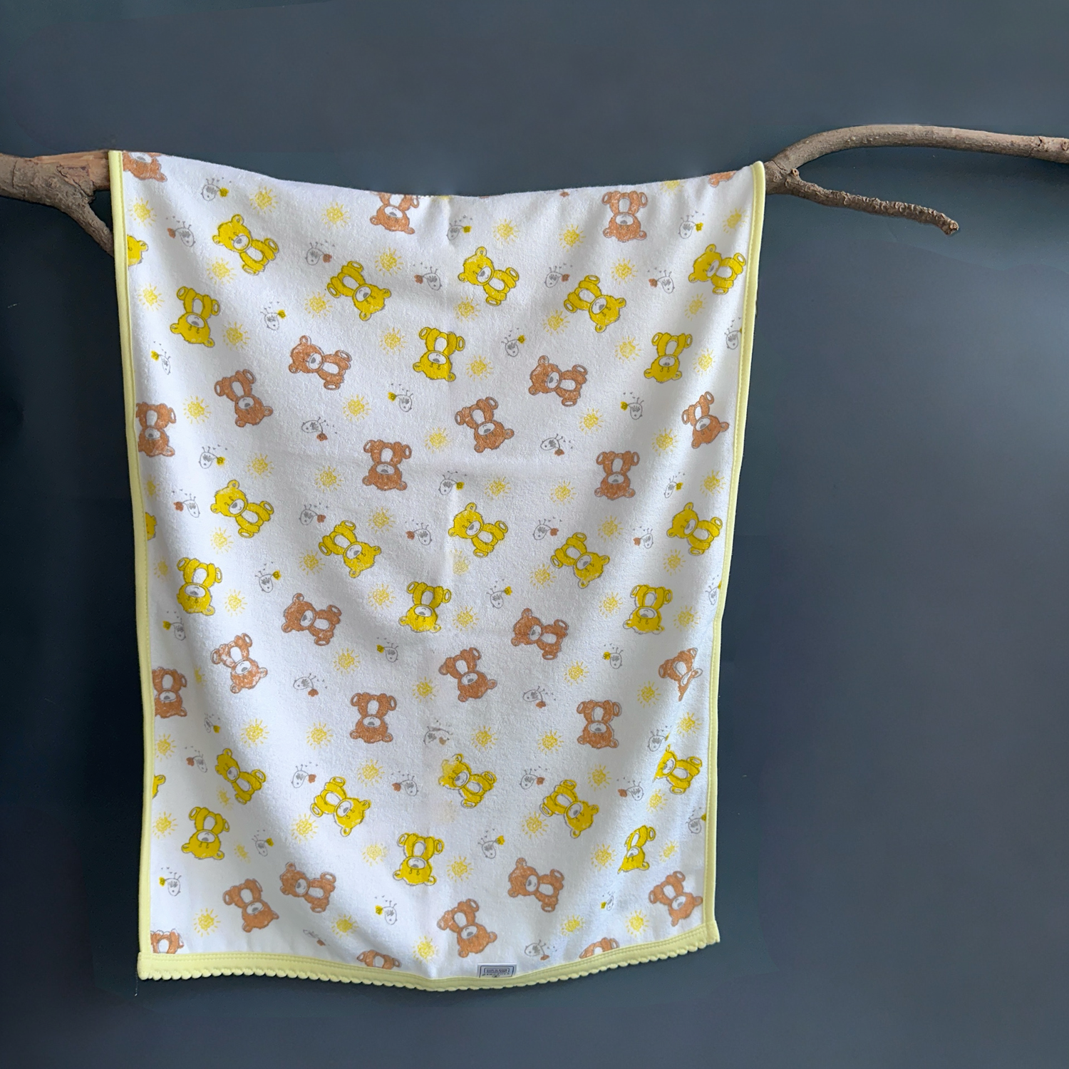 Baby Towel (Double layer Terry)white printed