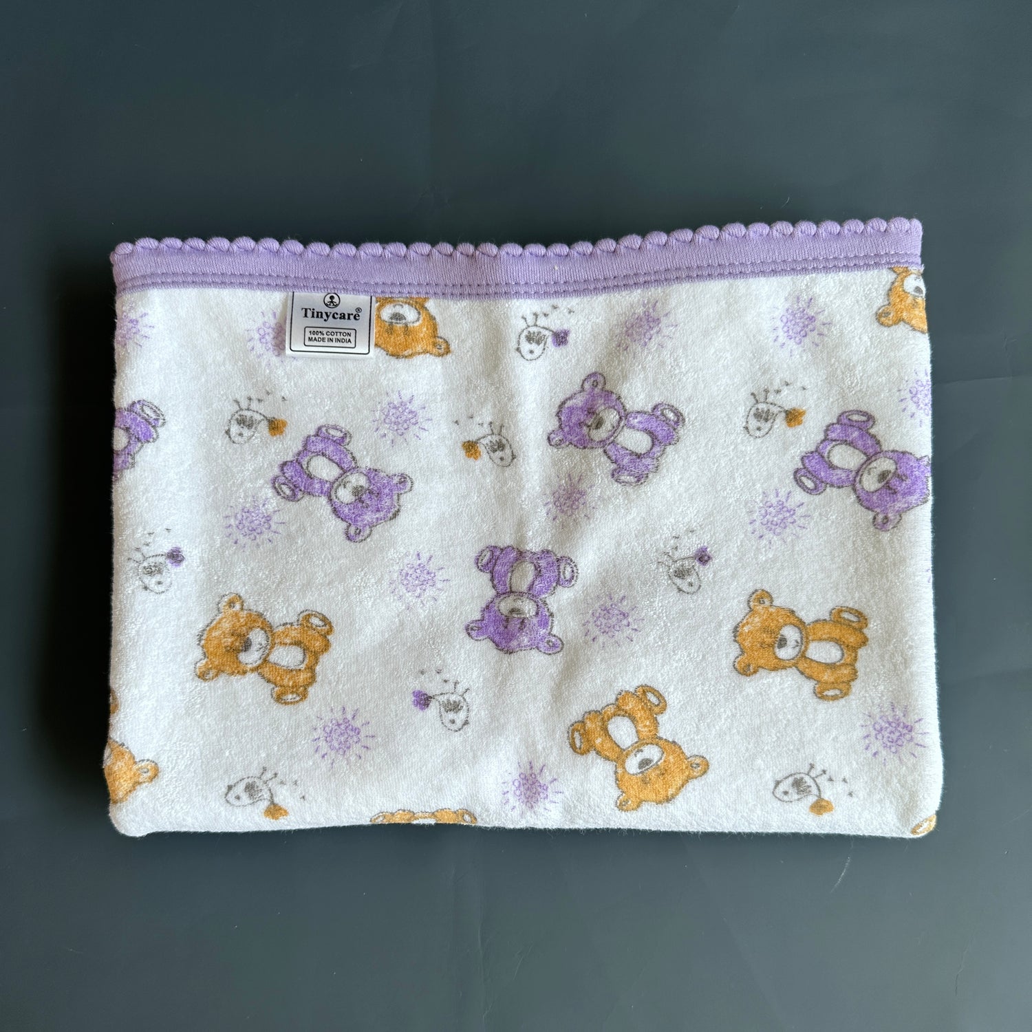 Baby Towel (Double layer Terry)white printed