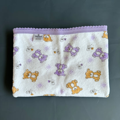 Baby Towel (Double layer Terry)white printed