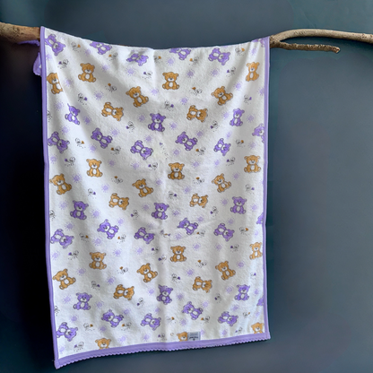 Baby Towel (Double layer Terry)white printed
