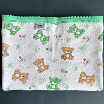 Baby Towel (Double layer Terry)white printed
