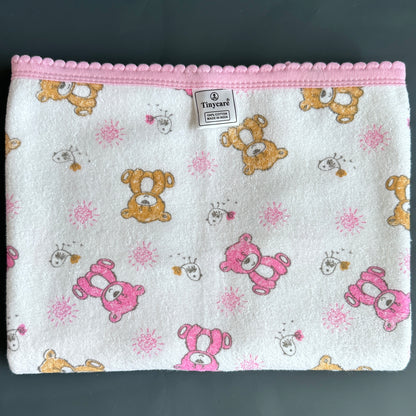 Baby Towel (Double layer Terry)white printed