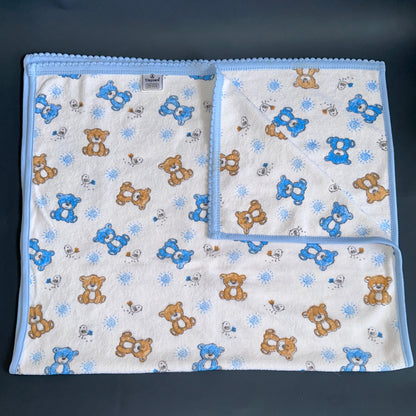 Baby Towel (Double layer Terry)white printed