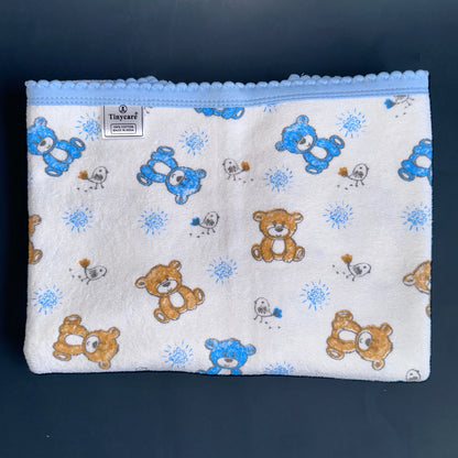 Baby Towel (Double layer Terry)white printed