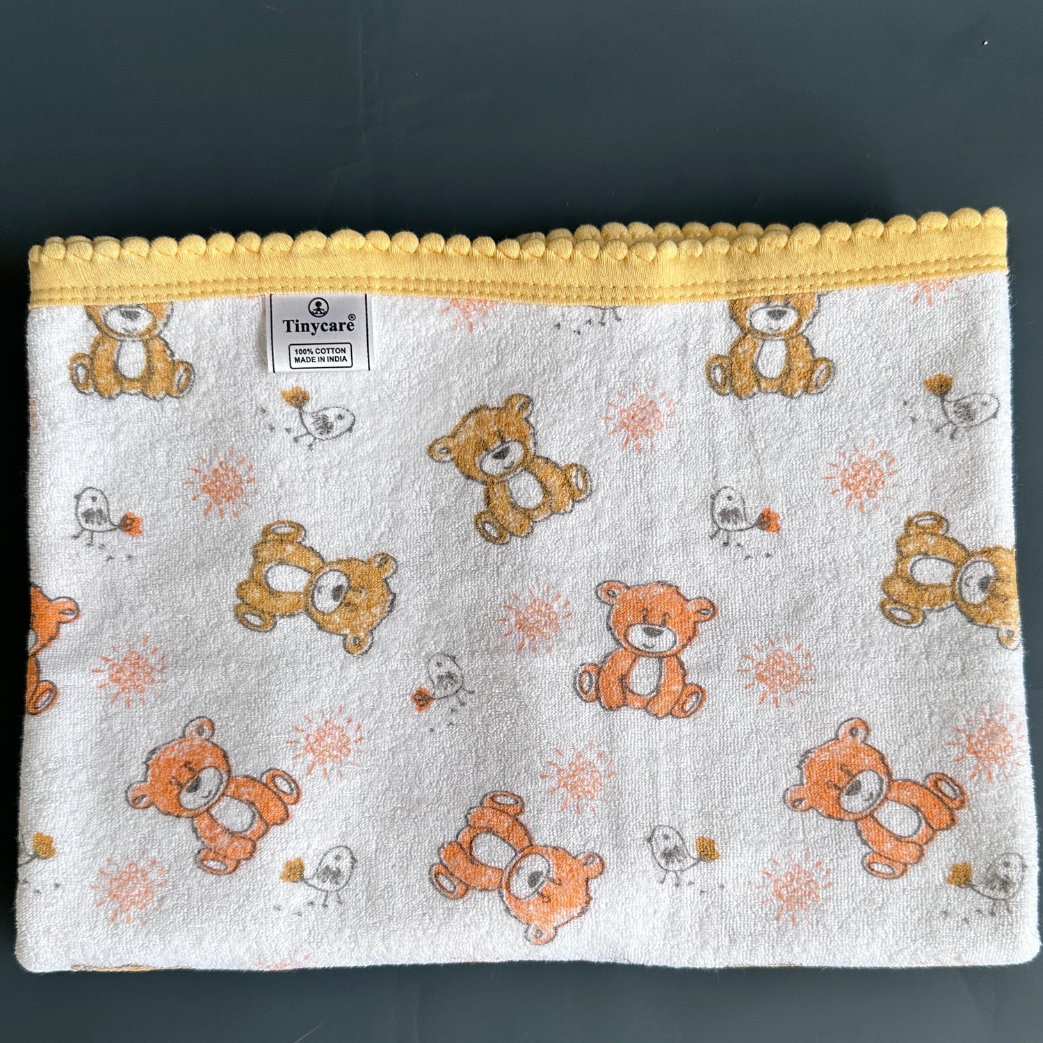 Baby Towel (Double layer Terry)white printed