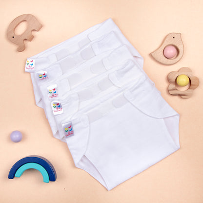 White Muslin Nappies (Pack of 5)