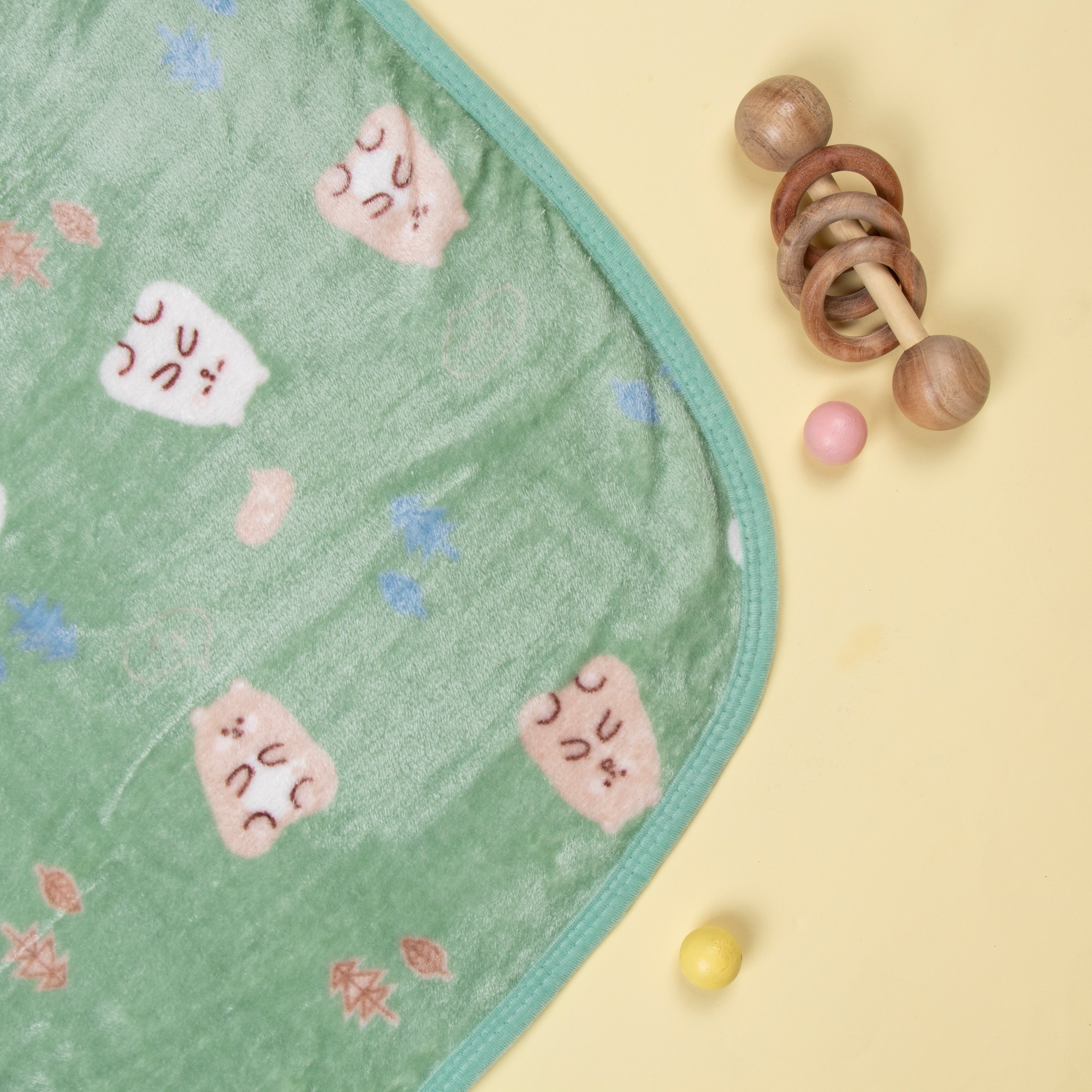 Soft teddy print blankets for babies