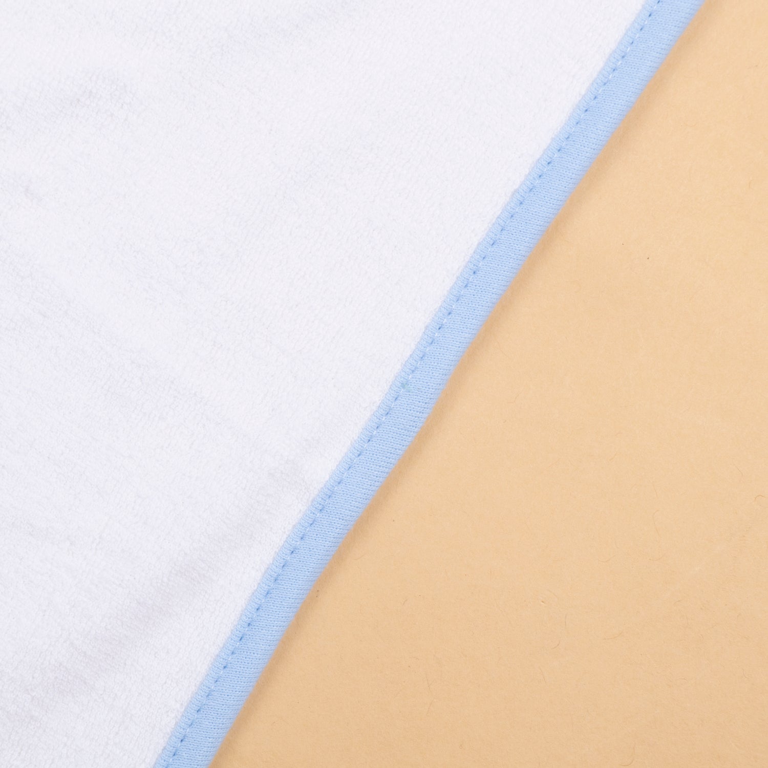 Soft and comfy terry cloth printed on white baby towel