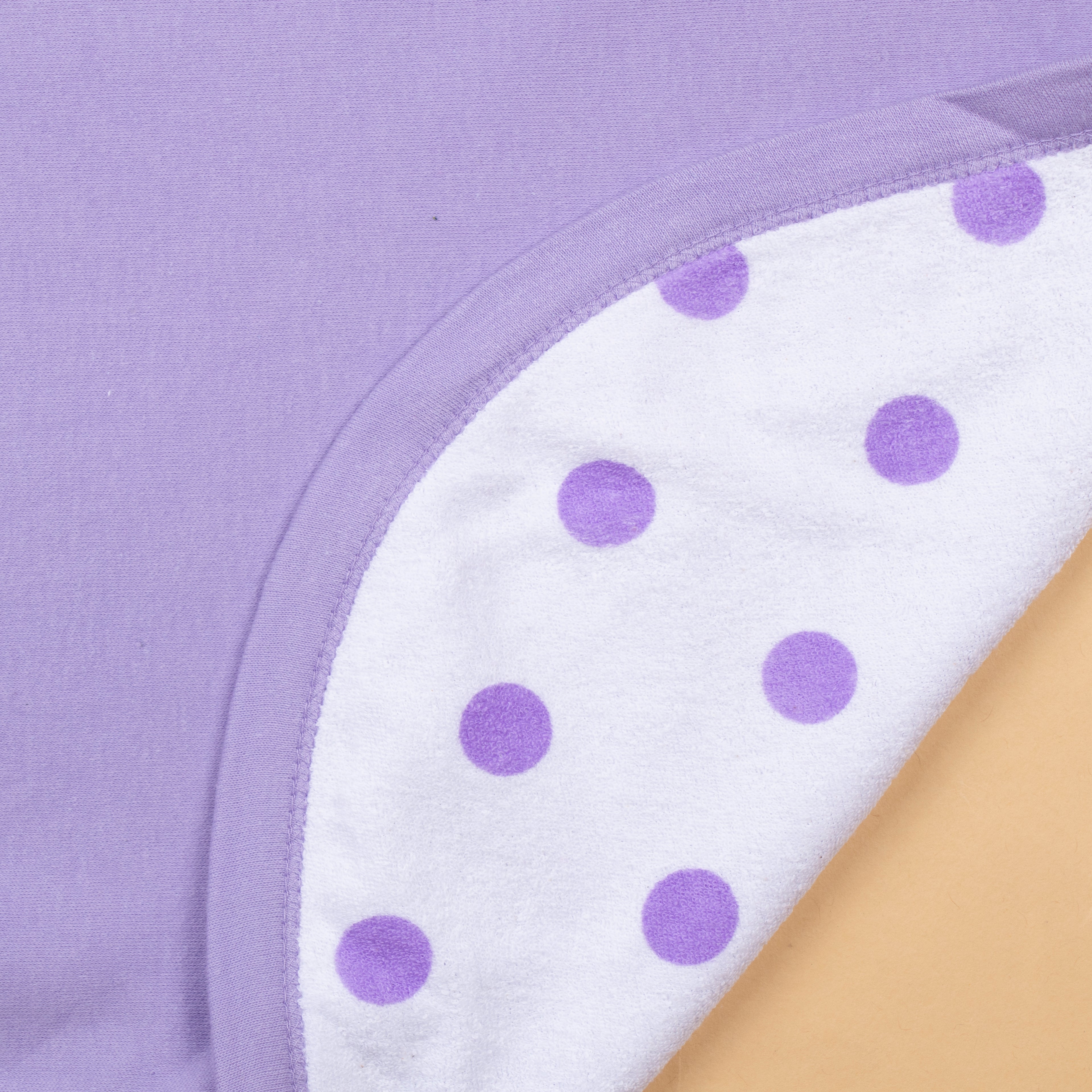 Baby hooded towel terry polka dots