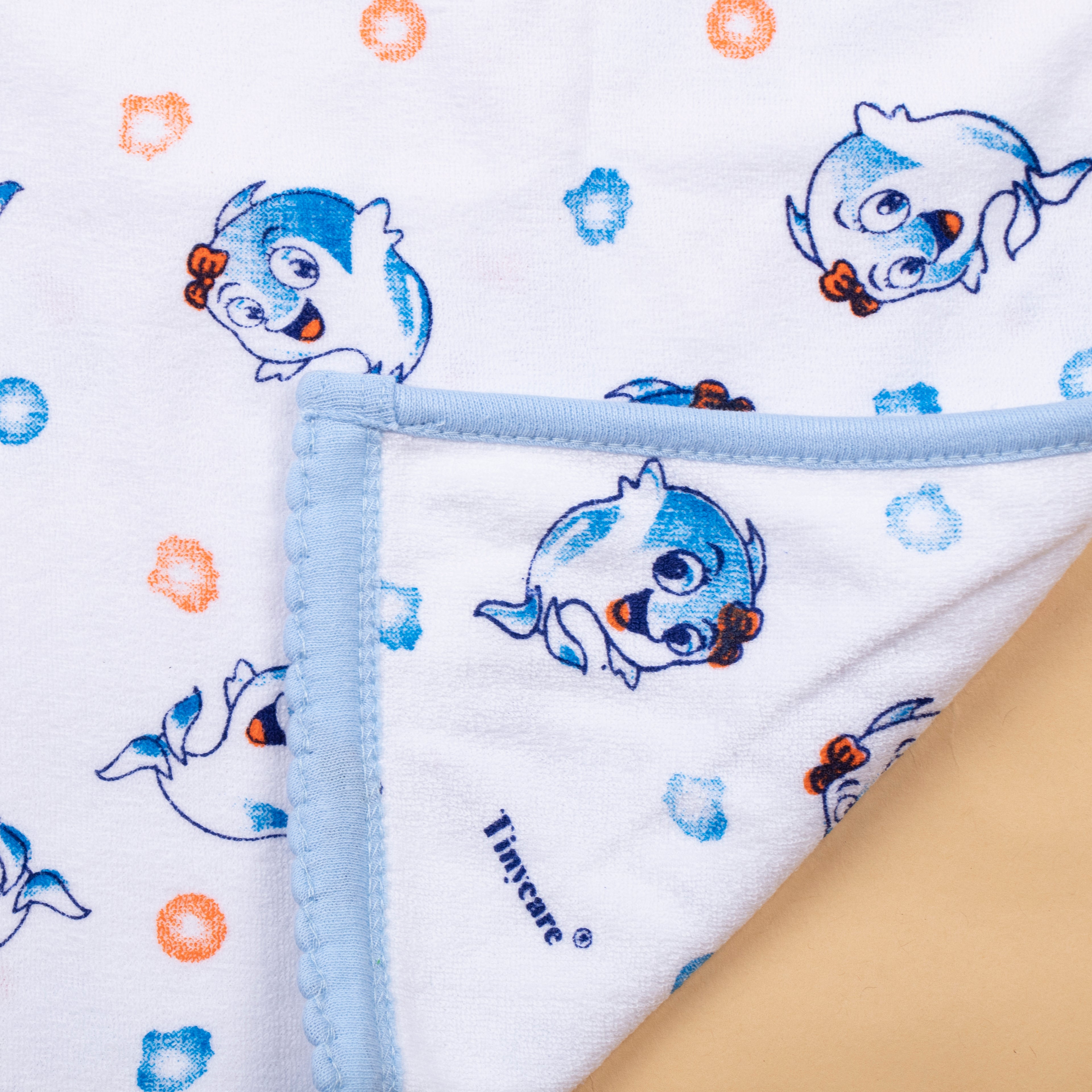 Baby Towel (Double Terry)white printed