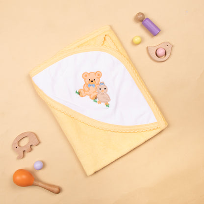 Tinycare soft double terry hooded baby towel