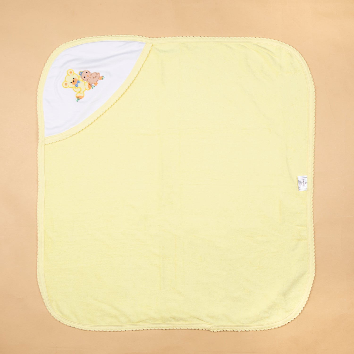 Tinycare soft double terry hooded baby towel