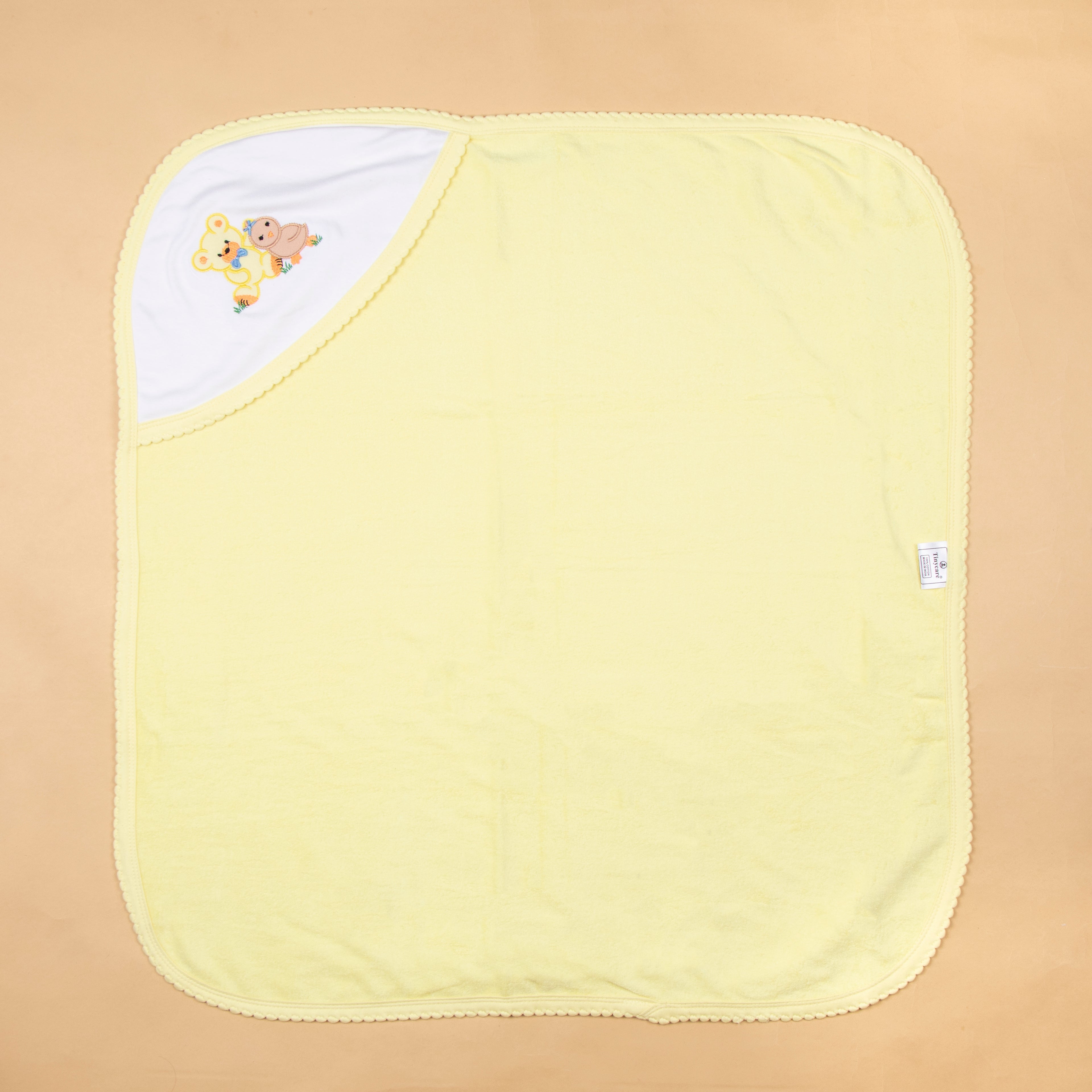 Tinycare soft double terry hooded baby towel