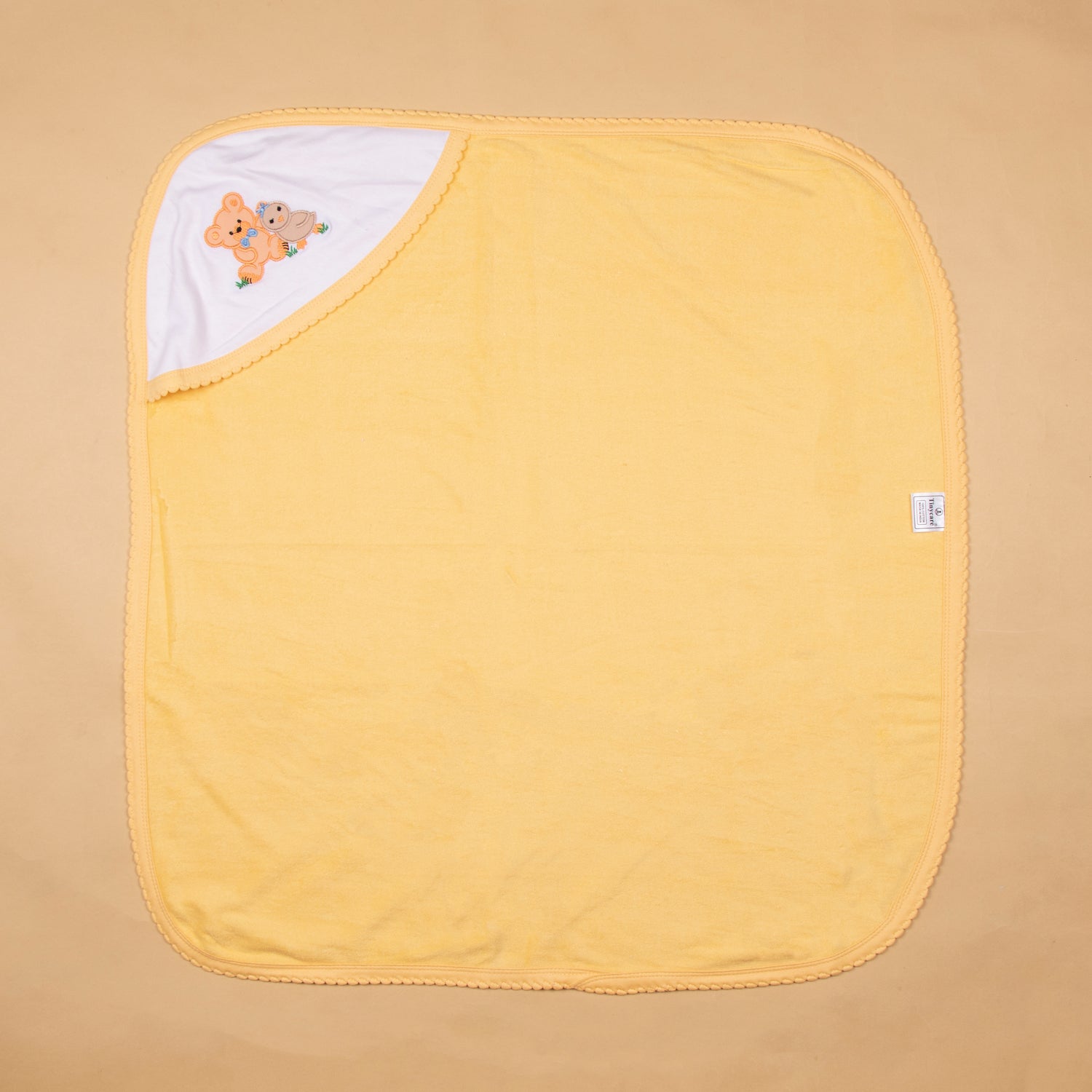 Tinycare soft double terry hooded baby towel