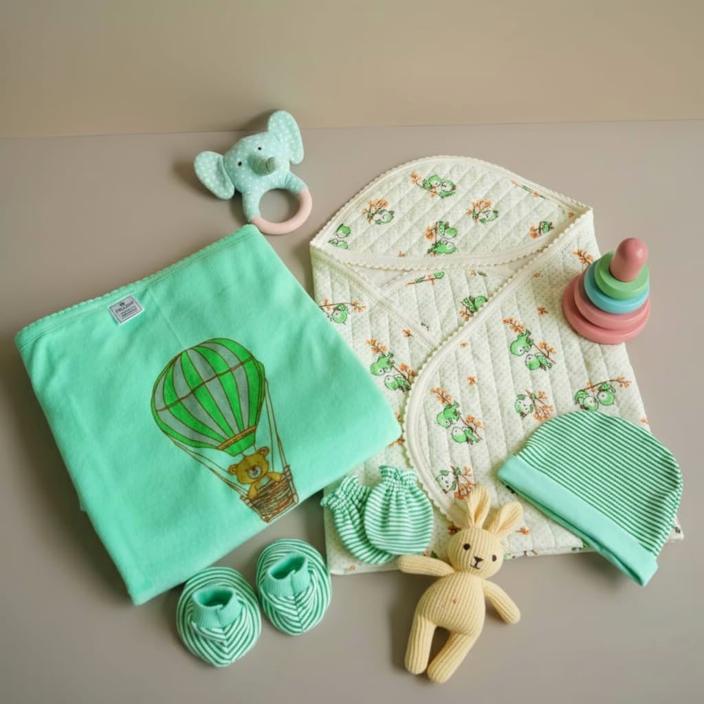 Tinycare Baby Essentials Gift Combo – Softness &amp; Care for Little Ones