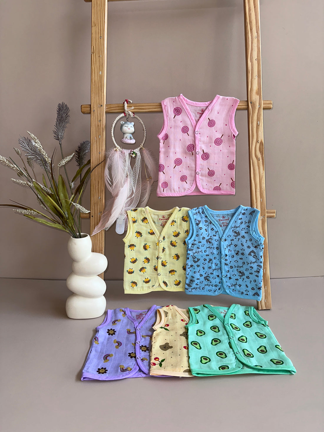 soft muslin jabla colour printed (pack of 6)