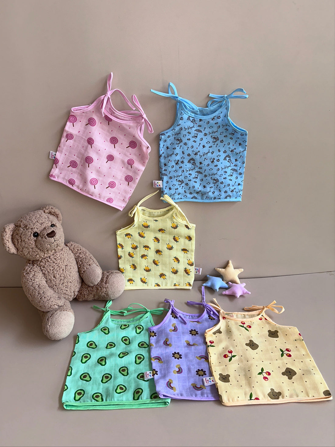 soft muslin jabla colour ( tying ) pack of 6