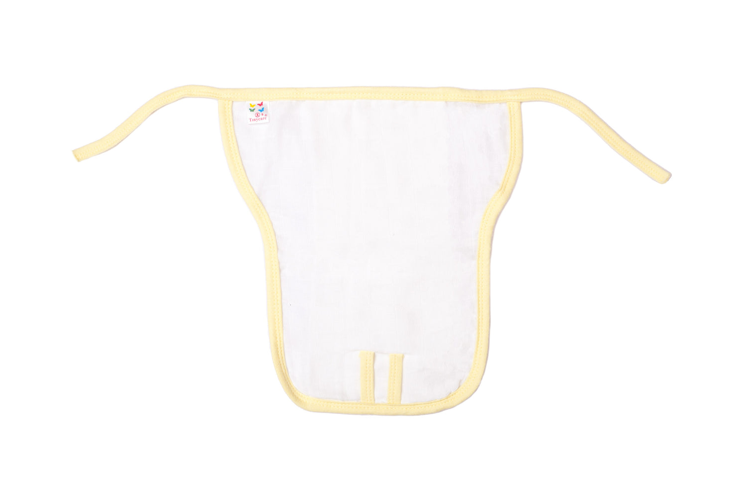 White Plain Reusable Baby Nappies With Coloured Borders (Pack of 5)