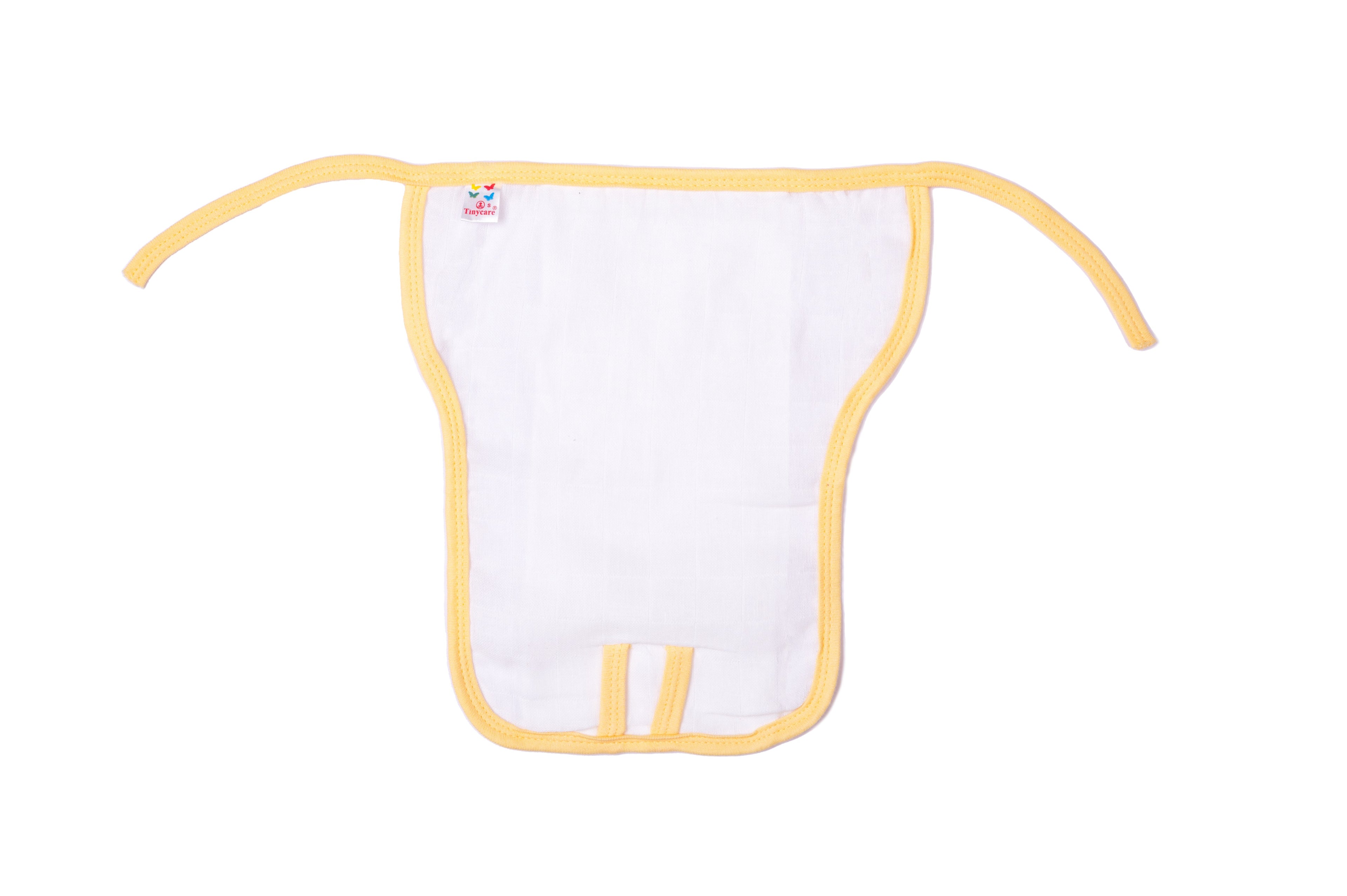 White Plain Reusable Baby Nappies With Coloured Borders (Pack of 5)