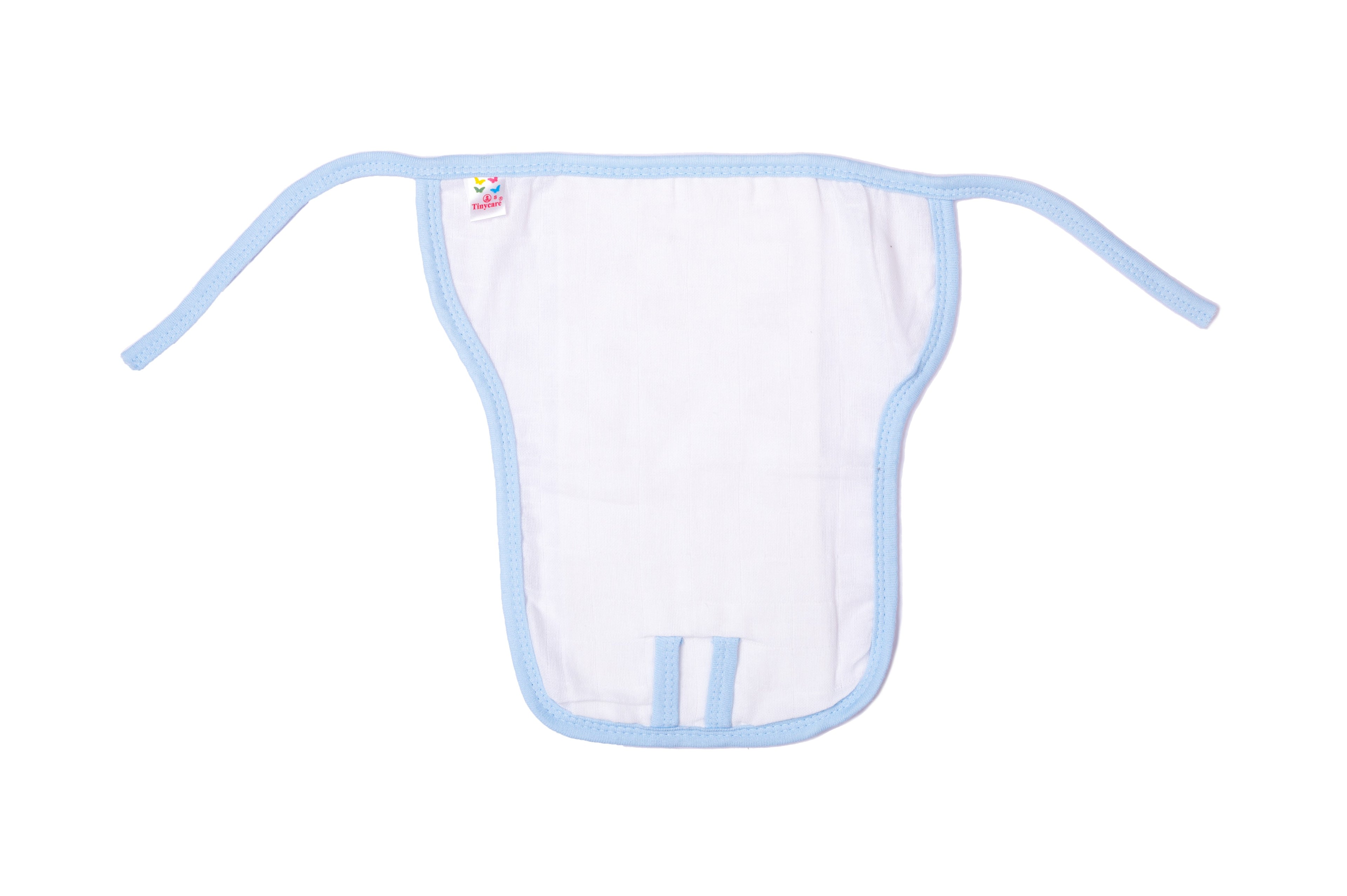 White Plain Reusable Baby Nappies With Coloured Borders (Pack of 5)