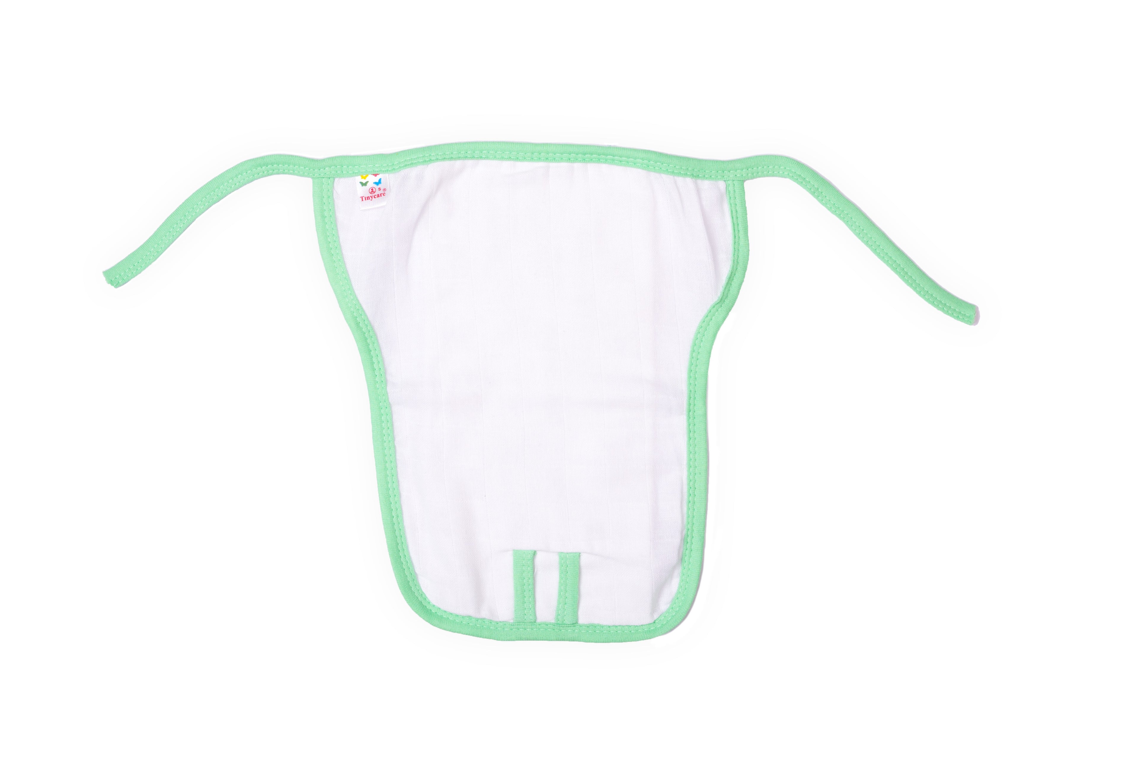 White Plain Reusable Baby Nappies With Coloured Borders (Pack of 5)