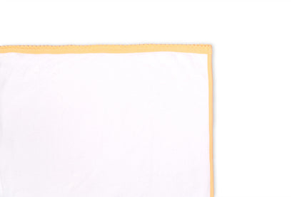 Soft and comfy terry cloth printed on white baby towel