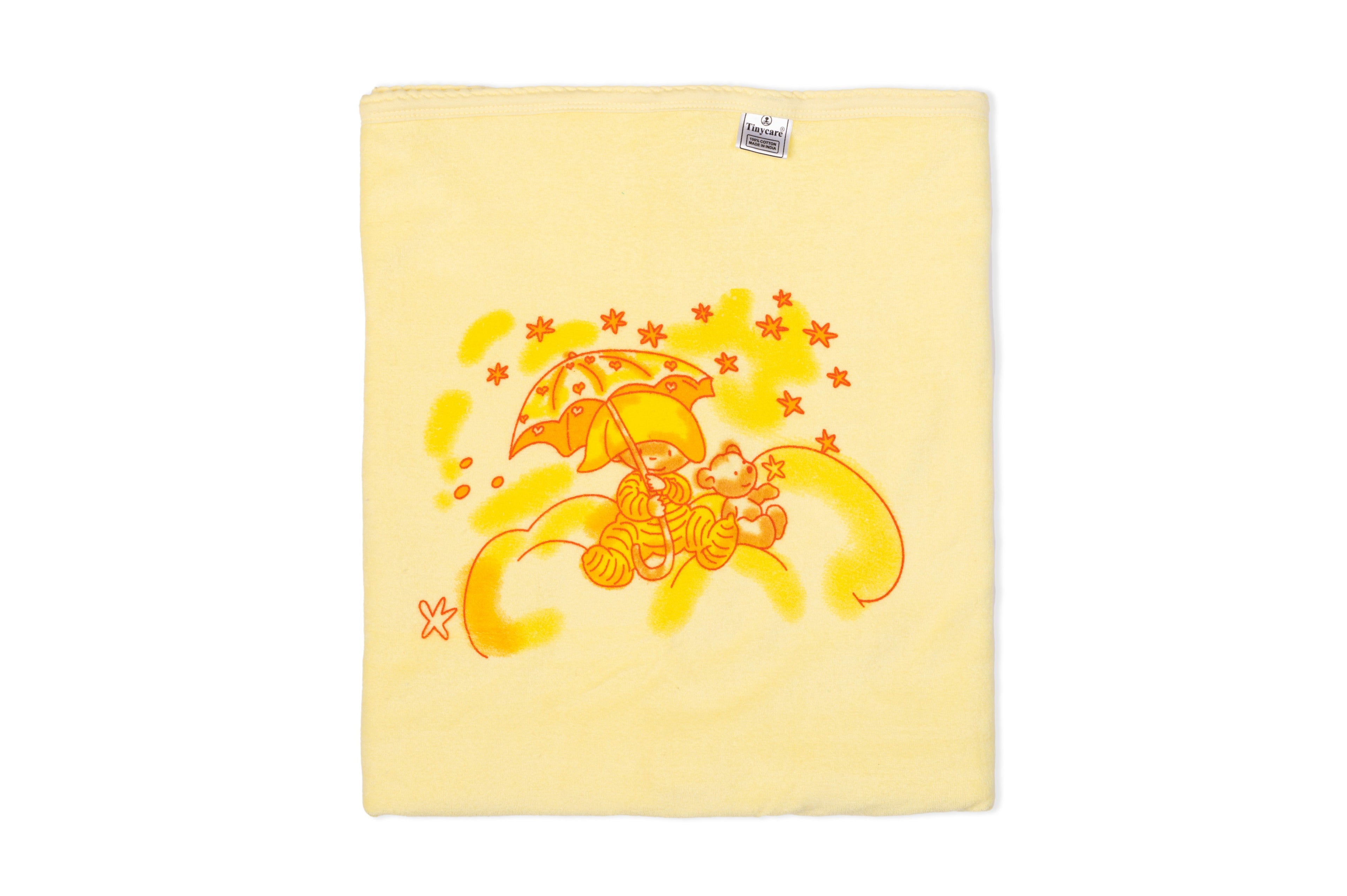 Soft and comfy double terry cloth printed baby towel