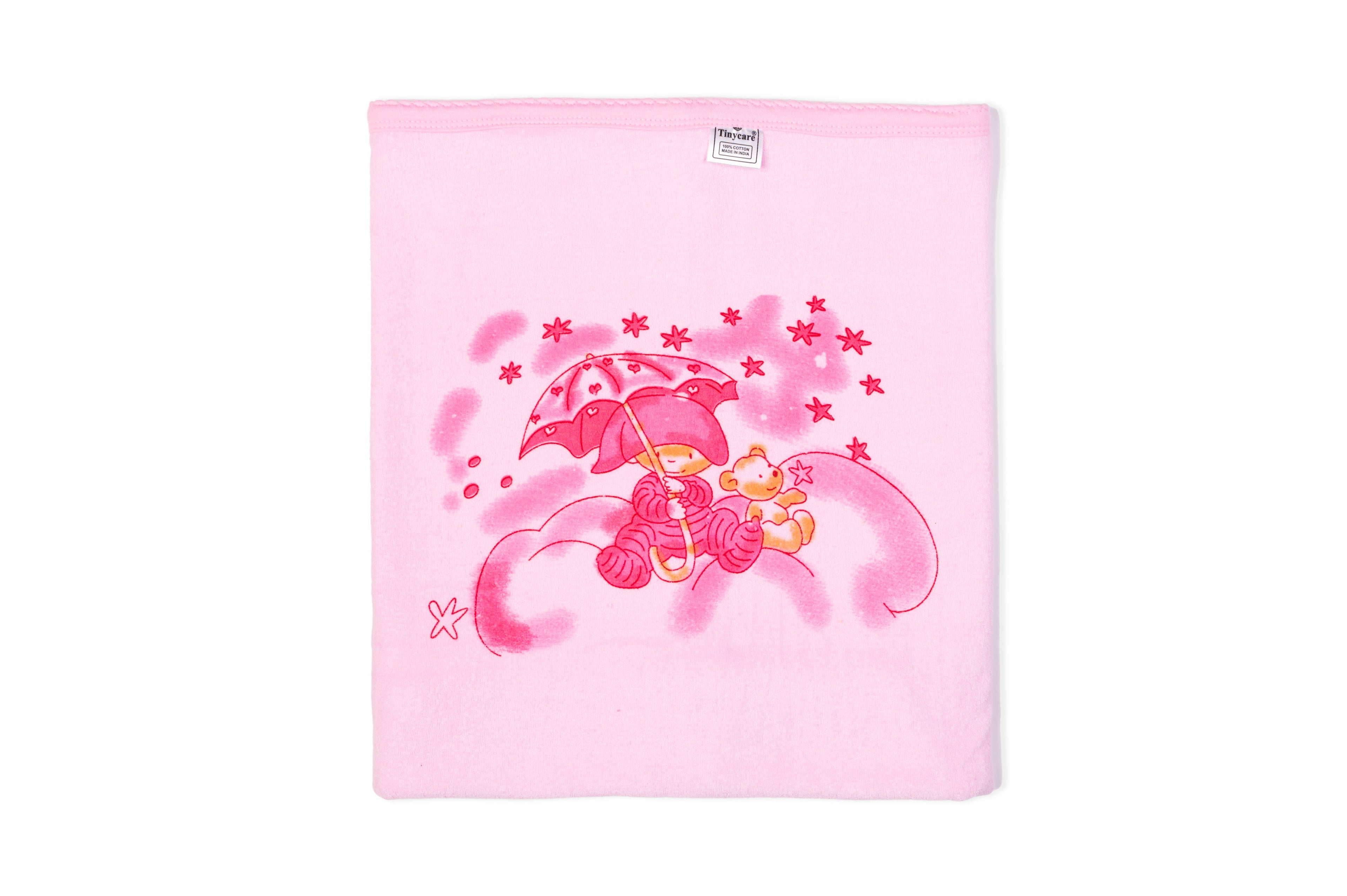 Soft and comfy double terry cloth printed baby towel