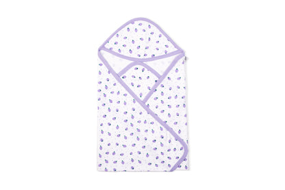 Interlock printed strawberry print hooded towel