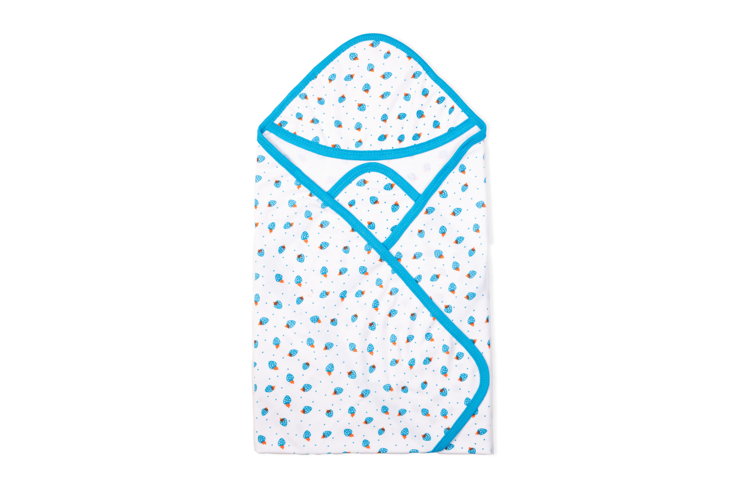 Interlock printed strawberry print hooded towel