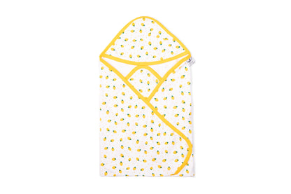 Interlock printed strawberry print hooded towel