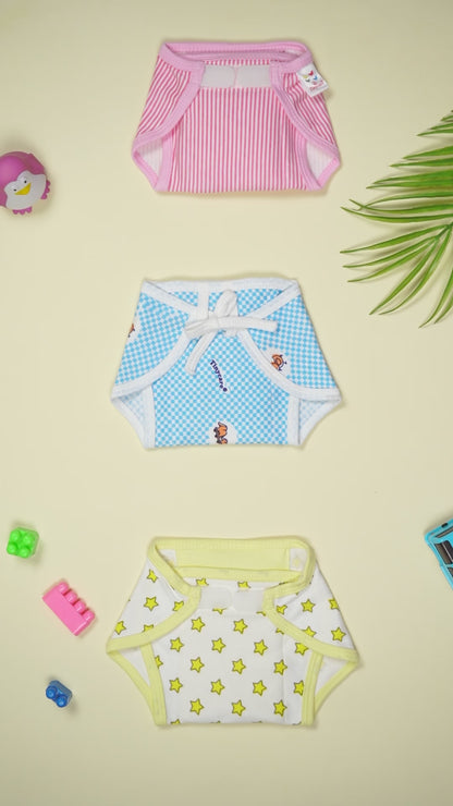 Baby Nappy Comfy Junior Checks Print (Pack of 5)