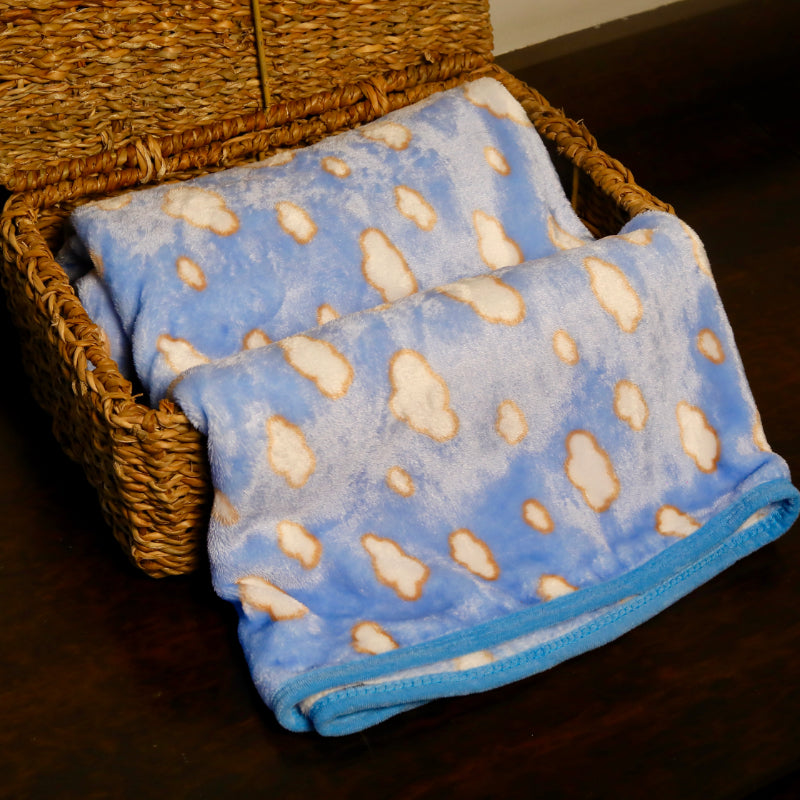 Soft Fluffy Baby Blanket - Cloud Print