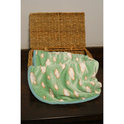 Soft Fluffy Baby Blanket - Cloud Print