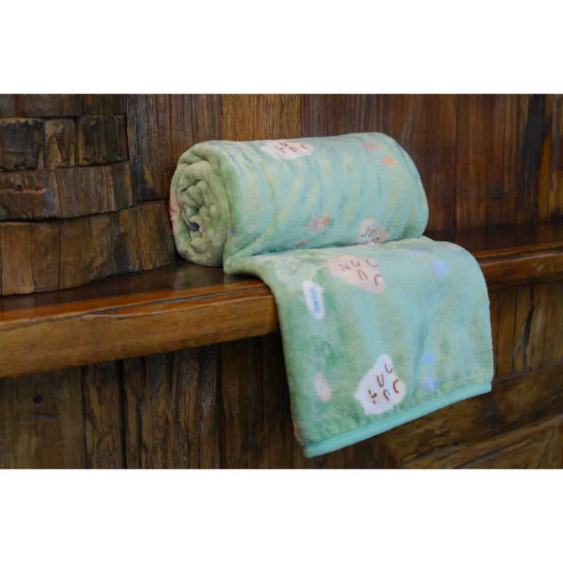 Soft teddy print blankets for babies