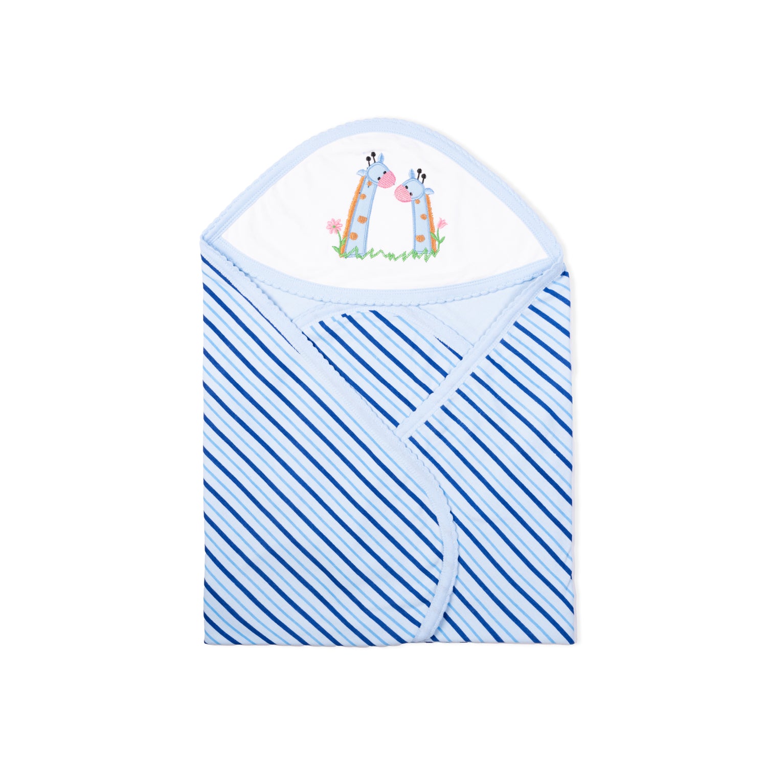 Baby Hooded Towel Interlock Stripes